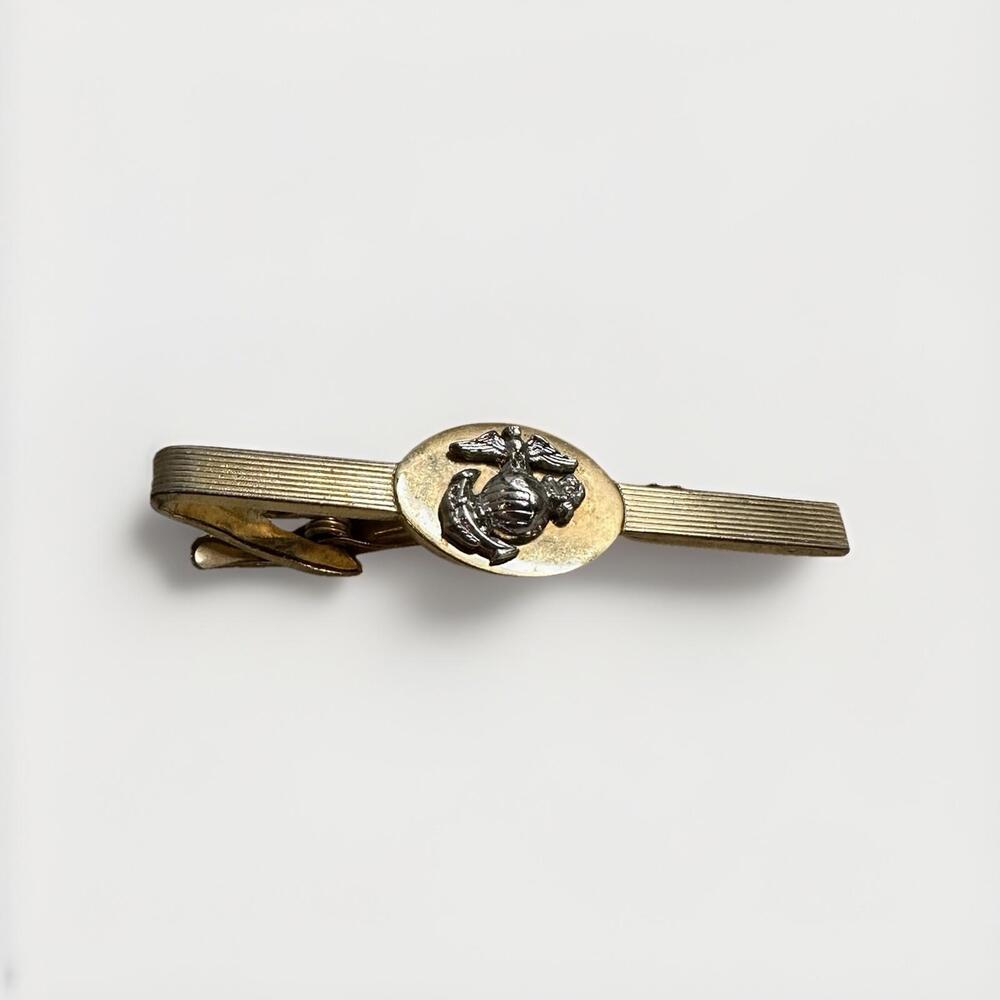 Vintage USMC Officers Tie Clip US Marine Corps Insignia EGA  O.E.C. 7-76
